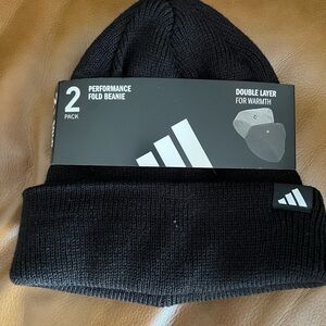 Adidas Black Performance Fold Beanie 2-Pack